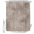 thumbnail image 1 of Brown Beige Shower Curtain Set - Small 36" x 72" Washable Bathtub Curtain with 12 Hooks, Farmhouse Linen Texture Waterproof Fabric Stall Shower Curtains for Bathroom/Bathtub Décor, 1 of 8
