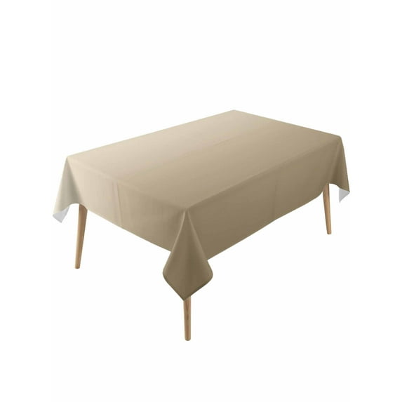 Brown Beige Table Cloth, Gradient Monochrome Modern Country Waterproof Tablecloth for Rectangle Tables, Reusable Washable Fabric Table Cover for Restaurant Kitchen Dining Tables 60"x120"