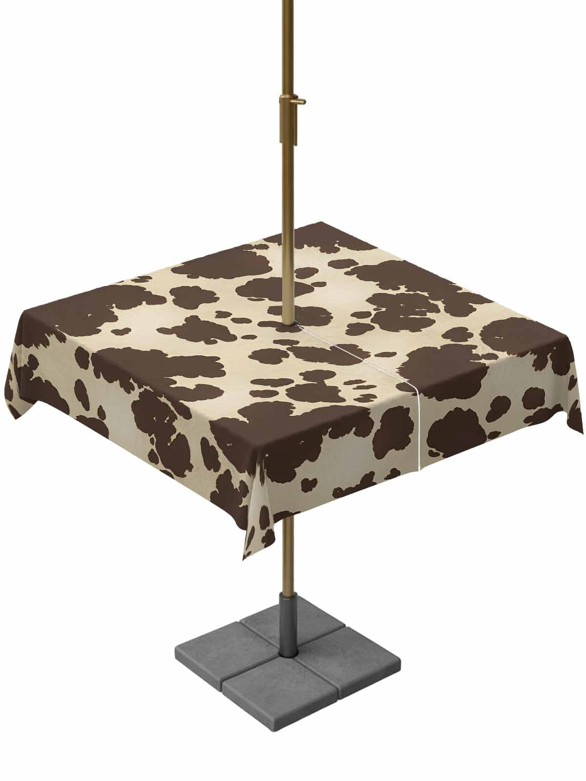 Brown Beige Table Cloth Rectangle Outdoor Tablecloth, Modern Animal ...