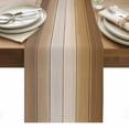 thumbnail image 1 of Brown Beige Table Runner - 108 Inch Long, Kitchen Dining Table Runner Dresser Scarves, Farmhouse Vintage Gradient Wooden Grain Farmhouse Decor for Coffee Tables Wedding Party Banquet, 1 of 8