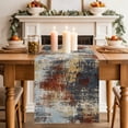 Brown Beige Table Runner, Gray Abstract Smoky Texture Distressed ...