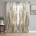 thumbnail image 1 of Brown Beige Vintage Sheer Curtains 96 Inch Length 2 Panels Set - Light Filtering Window Treatments, Retro Abstract Art Rod Pocket Semi Curtains for Living Room/Bedroom/Kitchen Décor, 104"W x 96"L, 1 of 7