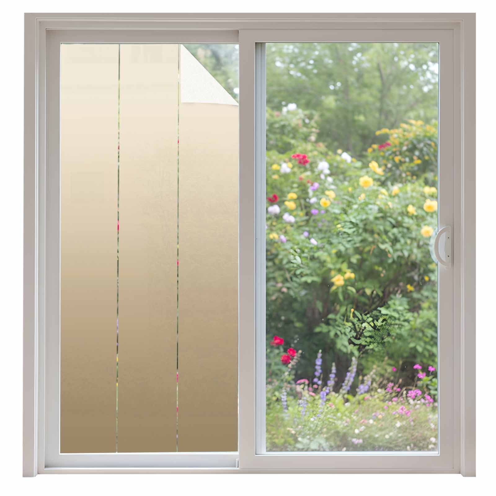Brown Beige Window Privacy Film, Gradient Monochrome Modern Country ...