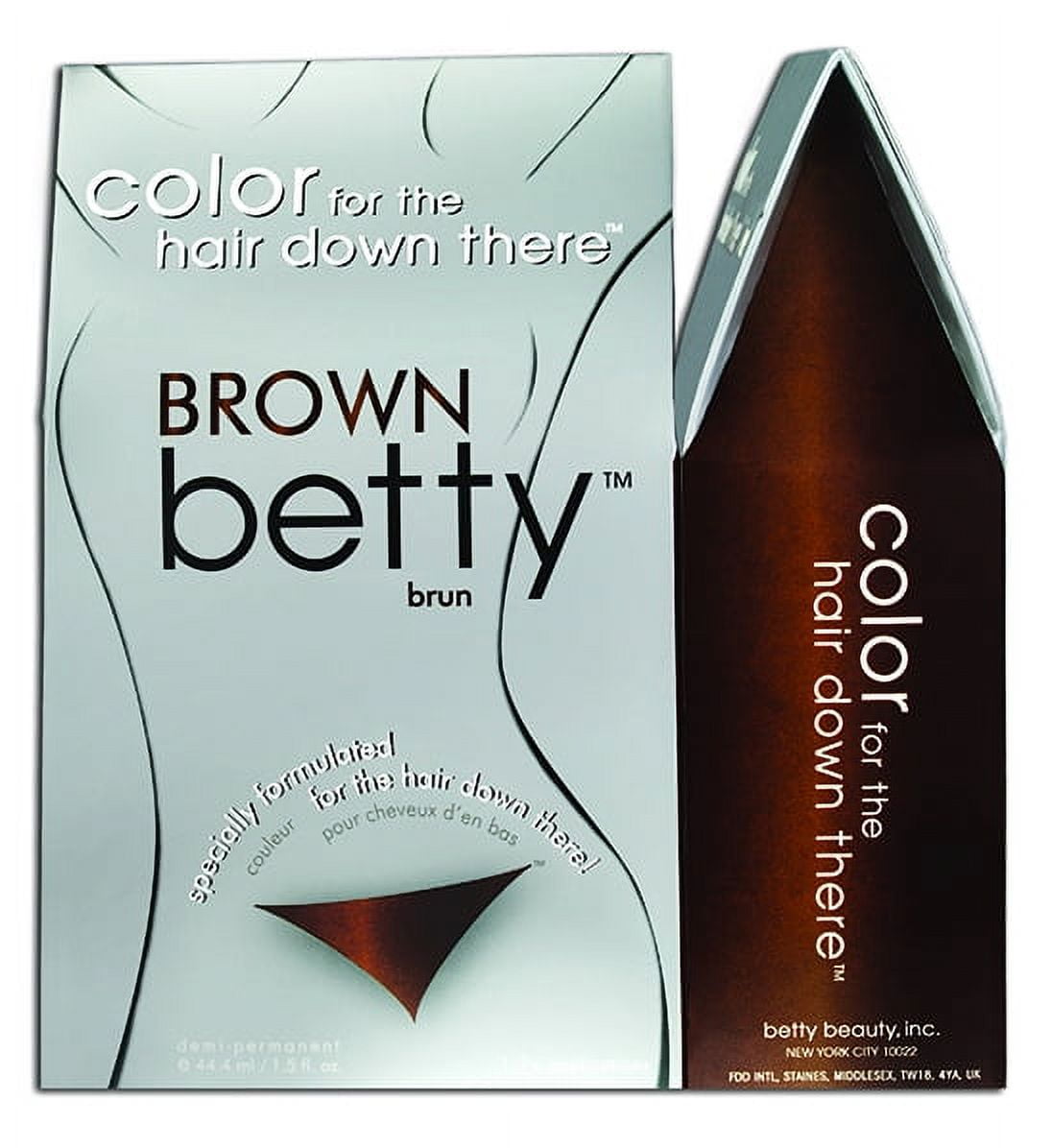 Brown Betty Pubic Hair Color Kit Dark Dye for Grey Hair