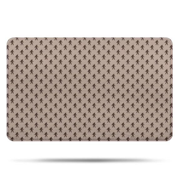 Brown Bigfoot Pattern Bathroom Rugs Mat,Non Slip Microfiber Bathroom Rug,Rubber Backing,Soft Bathroom Mats for Bathroom Floor,Tub and Shower,20x32in(50x80cm)