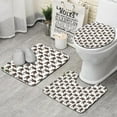 thumbnail image 1 of Brown Bigfoot Pattern Bathroom Rugs Sets 3 Piece,Toilet Cover Set,Absorbent Non Slip Bathroom Mats Sets with U-Shaped Contour Rug Toilet Rug Set, 1 of 5