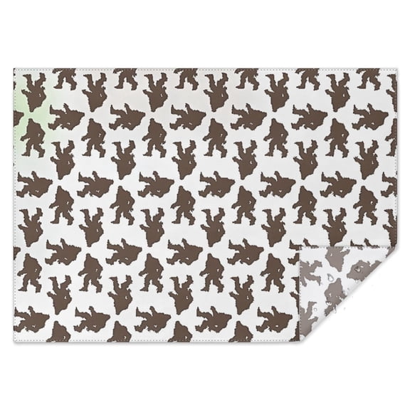 Brown Bigfoot Pattern Rectangle Tablecloth 60"x84",Waterproof Polyester Rectangle Table Cloth, Wipeable Spillproof Polyester Tablecloth for Dining, Camping, Indoor and Outdoor