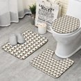 thumbnail image 1 of Brown Bigfoot and Pine Tree Pattern Bathroom Rugs Sets 3 Piece,Toilet Cover Set,Absorbent Non Slip Bathroom Mats Sets with U-Shaped Contour Rug Toilet Rug Set, 1 of 5