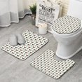 thumbnail image 1 of Brown Bigfoot and Tree Pattern Bathroom Rugs Sets 3 Piece,Toilet Cover Set,Absorbent Non Slip Bathroom Mats Sets with U-Shaped Contour Rug Toilet Rug Set, 1 of 5