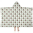 thumbnail image 1 of Brown Bigfoot and Tree Pattern Hooded Bath Towel，50"x30" for Ages 3 To 12 Kids, Quick Dry Lightweight Soft Microfiber Hood Beach Towel Cover Up for Kids, 1 of 7