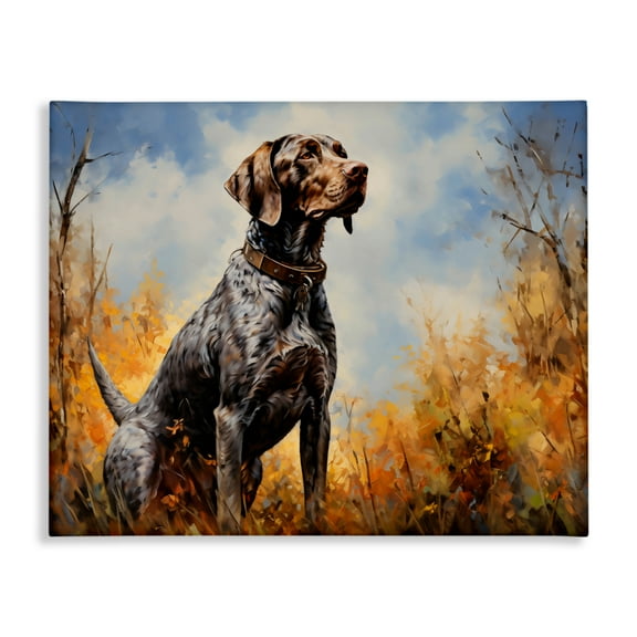 Stupell Industries Brown Bird Hunting Dog Canvas Wall Art, design by Creative Studio, 36 x 48
