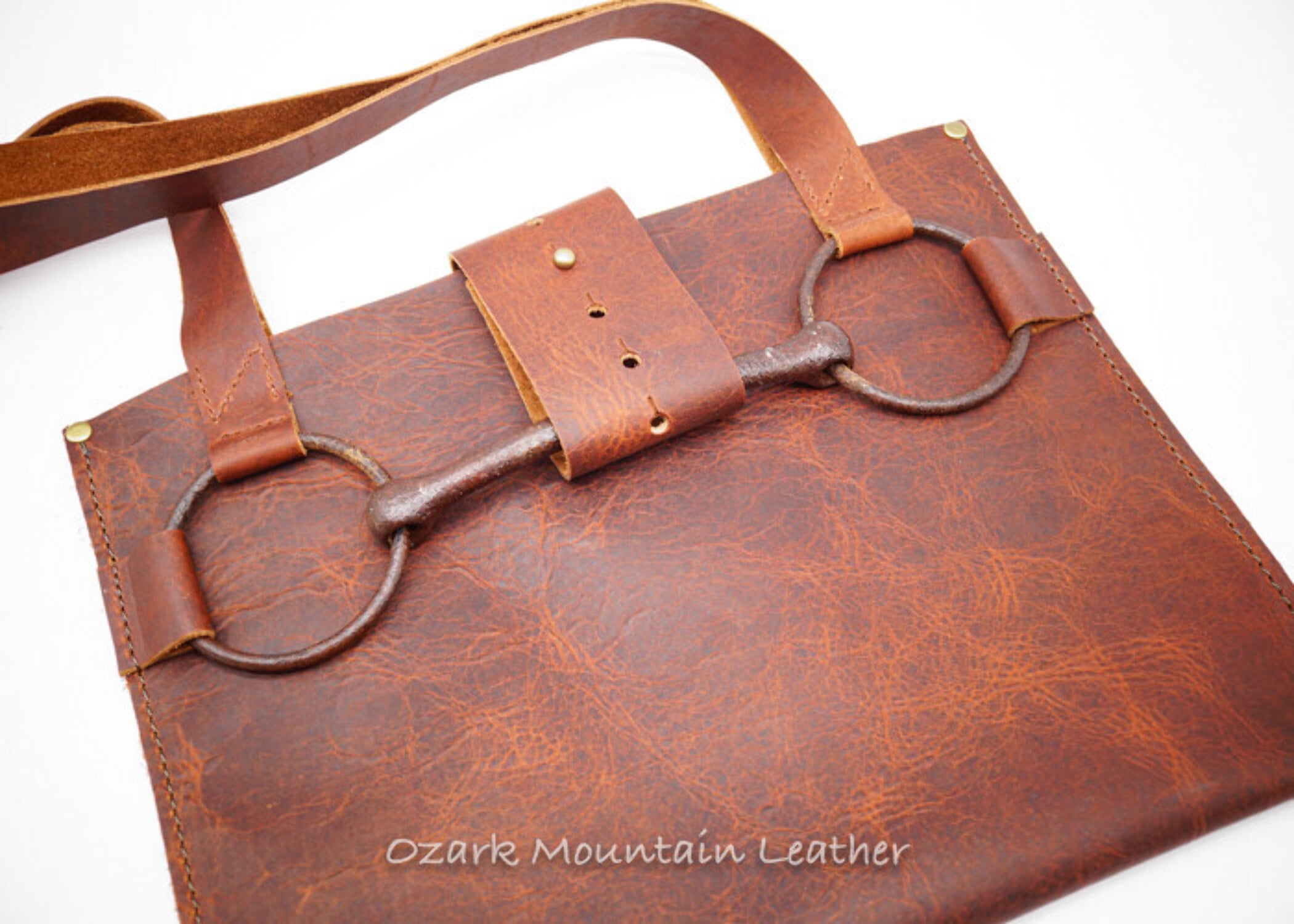 Luxury Leather Handbag – Black / Cognac Chardonnay – PFenning Leather