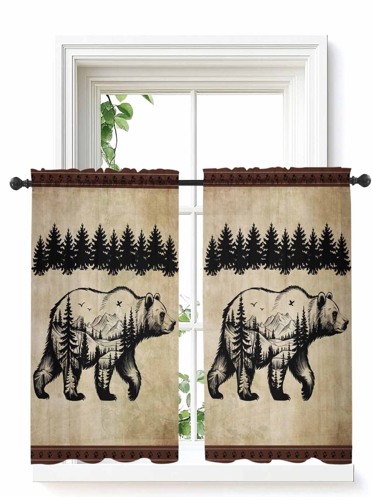 Prairie Bear Quilted Curtains GFTOQM2759 main image 0