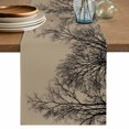 thumbnail image 1 of Brown Black Branches Table Runner 90 Inches, Botanical Dead Tree Birds Bed Runner Dresser Scarves Tabletop for Indoor Outdoor Parties/Ceremony/Banquet, 13" x 90", 1 of 9
