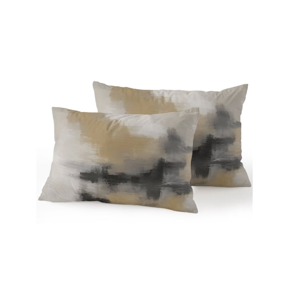 Brown Black Graffiti 12x20 Inch Outdoor Throw Pillows with Inserts, Set ...