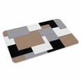 thumbnail image 1 of Brown Black Grey Doormat Outdoor Entrance 18"x30", Middle Century Irregular Geo Abstract Art Absorb Moisture Dirt Door Mats, Non-Slip Rubber Backing Floor Mats Indoor, Low-Profile Front Door Rugs, 1 of 9