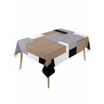 thumbnail image 1 of Brown Black Grey Table Cloth, Middle Century Irregular Geo Abstract Art Waterproof Tablecloth for Rectangle Tables, Reusable Washable Fabric Table Cover for Restaurant Kitchen Dining Tables 54"x108", 1 of 6