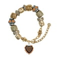 thumbnail image 1 of Brown & Black Heart with Orange Ruffles Two Tone Christian Bead Bracelet, 1 of 4