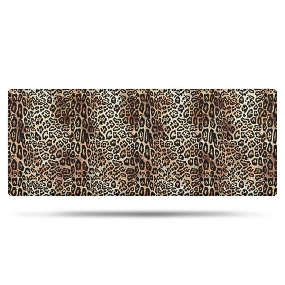 Brown and Black Leopard Print Bathroom Rugs Mat,Non Slip Microfiber Bathroom Rug,Rubber Backing,Soft Bathroom Mats for Bathroom Floor,Tub and Shower,60x24in(150x60cm)