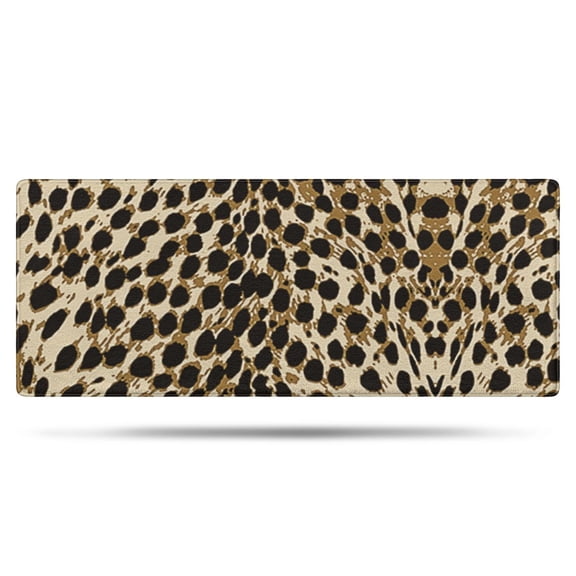 Brown and Black Leopard Print Bathroom Rugs Mat,Non Slip Microfiber Bathroom Rug,Rubber Backing,Soft Bathroom Mats for Bathroom Floor,Tub and Shower,60x24in(150x60cm)