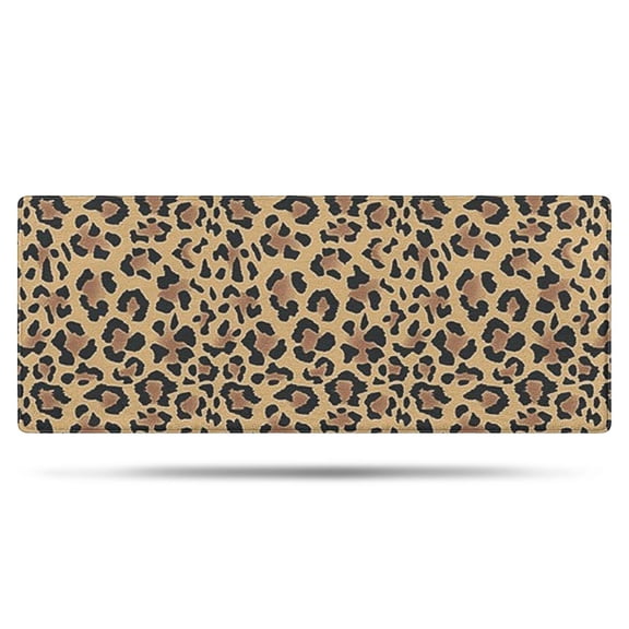 Brown and Black Leopard Print Bathroom Rugs Mat,Non Slip Microfiber Bathroom Rug,Rubber Backing,Soft Bathroom Mats for Bathroom Floor,Tub and Shower,60x24in(150x60cm)