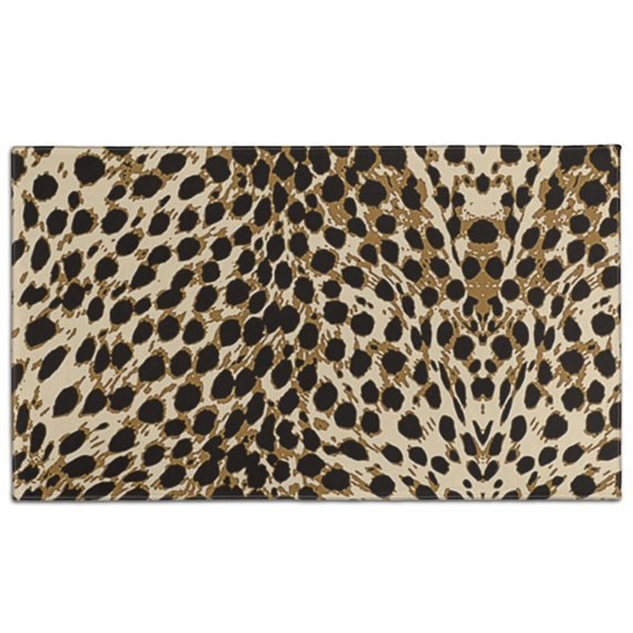 Brown and Black Leopard Print Door Rugs,Washable Non Slip Door Mats Indoor,Decorative Door Mats,Entry Mat Indoor for Entrance,Bedroom,Kitchen,Bathroom,17"x30"