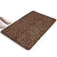 thumbnail image 1 of Brown and Black Leopard Print Flannel Non Slip Door Rugs,Washable Door Mats Indoor,Decorative Door Mats,Dirt-Resistant and Absorbent Doormat for Entrance,Bedroom,Kitchen,Bathroom,23.5x16in(60x40cm), 1 of 5