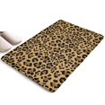 thumbnail image 1 of Brown and Black Leopard Print Flannel Non Slip Door Rugs,Washable Door Mats Indoor,Decorative Door Mats,Dirt-Resistant and Absorbent Doormat for Entrance,Bedroom,Kitchen,Bathroom,31.5x17in(80x43cm), 1 of 4