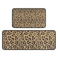 thumbnail image 1 of Brown and Black Leopard Print Kitchen Rugs Sets Of 2,Anti Fatigue Kitchen Mat Rugs Non Slip Washable,Decorative Kitchen Floor Mats for Kitchen,Sink,Laundry,17"X30"+17"X47", 1 of 7
