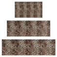 thumbnail image 1 of Brown and Black Leopard Print Kitchen Rugs Sets Of 3,Kitchen Runner Rugs Non Skid Washable,Decorative Kitchen Floor Mats for Kitchen,Sink,Laundry,17"x30"+ 17"x47" + 17"x59", 1 of 6