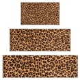 thumbnail image 1 of Brown and Black Leopard Print Kitchen Rugs Sets Of 3,Kitchen Runner Rugs Non Skid Washable,Decorative Kitchen Floor Mats for Kitchen,Sink,Laundry,17"x30"+ 17"x47" + 17"x59", 1 of 6