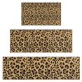 thumbnail image 1 of Brown and Black Leopard Print Kitchen Rugs Sets Of 3,Kitchen Runner Rugs Non Skid Washable,Decorative Kitchen Floor Mats for Kitchen,Sink,Laundry,17"x30"+ 17"x47" + 17"x59", 1 of 6