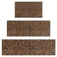 thumbnail image 1 of Brown and Black Leopard Print Kitchen Rugs Sets Of 3,Kitchen Runner Rugs Non Skid Washable,Decorative Kitchen Floor Mats for Kitchen,Sink,Laundry,17"x30"+ 17"x47" + 17"x59", 1 of 6