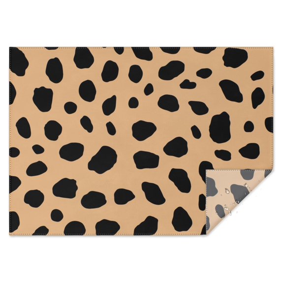 Brown and Black Of Leopard Print Rectangle Tablecloth 60"x84",Waterproof Polyester Rectangle Table Cloth, Wipeable Spillproof Polyester Tablecloth for Dining, Camping, Indoor and Outdoor