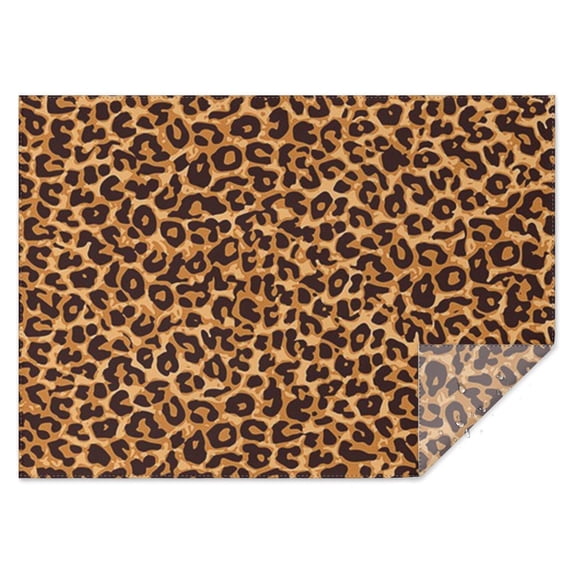 Brown and Black Leopard Print Rectangle Tablecloth 60"x84",Waterproof Polyester Rectangle Table Cloth, Wipeable Spillproof Polyester Tablecloth for Dining, Camping, Indoor and Outdoor