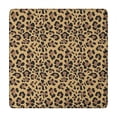 thumbnail image 1 of Brown and Black Leopard Print Square Fitted Tablecloth with Elastic Edge,Square Table Cover,Washable Elastic Table Cover for Home Kitchen Party Decor 34"x34", 1 of 6