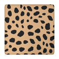 thumbnail image 1 of Brown and Black Of Leopard Print Square Fitted Tablecloth with Elastic Edge,Square Table Cover,Washable Elastic Table Cover for Home Kitchen Party Decor 34"x34", 1 of 6