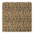 thumbnail image 1 of Brown and Black Leopard Print Square Fitted Tablecloth with Elastic Edge,Square Table Cover,Washable Elastic Table Cover for Home Kitchen Party Decor 36"x36", 1 of 6