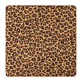 thumbnail image 1 of Brown and Black Leopard Print Square Fitted Tablecloth with Elastic Edge,Square Table Cover,Washable Elastic Table Cover for Home Kitchen Party Decor 36"x36", 1 of 6