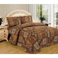 thumbnail image 1 of Brown Black Leopard Zebra Queen Size Sheet Set 4 Pc Safari Animal Print Pillow Shams Bedding, 1 of 1