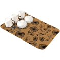 thumbnail image 1 of Brown Black Mushroom Dish Drying Mat for Kitchen Counter, Super Absorbent Quick Dry Coffee Bar Mat Pad Thin Diatomaceous Sink Mat Non Slip Dish Drainer Mat 16''''x18'''' Retro Vegetable Botanical, 1 of 6