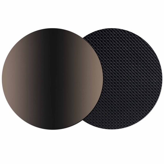 Brown Black Ombre Coasters Set of 2, Modern Gradient Abstract Art Absorbent Coasters for Drinks, Coaster for Bar Office Dining Coffee Table Accessories Decor, Non Slip Round Desk Coaster