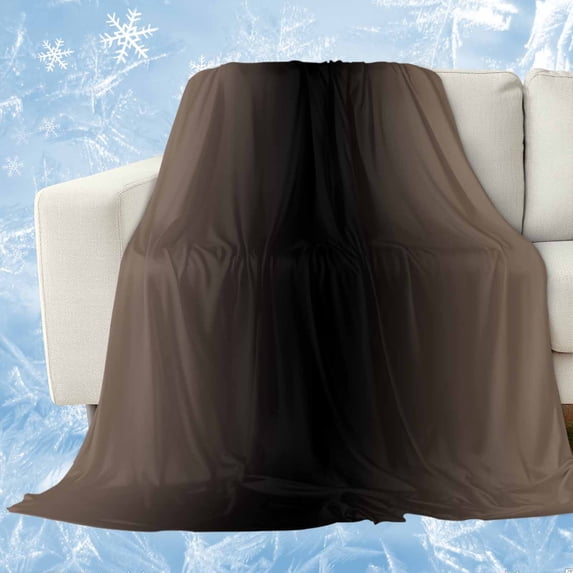 Brown Black Ombre Cooling Blanket, Lightweight Breathable Summer Throw Blanket with Double Sided Cold Effect, Modern Gradient Abstract Art Picnic Beach Blankets Bed Sheet for Hot Sleepers 50"x60"