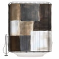 thumbnail image 1 of Brown Black Painting Shower Curtain Set ，Waterproof Fabric Shower Curtains Abstract Art Shower Curtains for Bathroom,Bathroom Decor 72"x84", 1 of 6