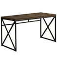 thumbnail image 1 of Brown Black Particle Board Metal  Computer Desk, 1 of 4
