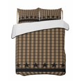 thumbnail image 1 of Brown Black Plaid Summer Quilt Set Twin XL Size,Soft Microfiber Quilted Bedding Set with 2 Pillow Shams,Vintage Rustic Star Buffalo Check Lightweight All Season Bedspread Coverlet for Bedroom 68"x98", 1 of 6