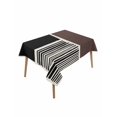 thumbnail image 1 of Brown Black Rectangle Tablecloth, Modern Abstract Art Farmhouse Striped Waterproof & StainResistant Tablecloth, Washable Oil-proof Table Cover for Dining/Party/Wedding/Camping/Buffet 52x70 In, 1 of 9