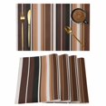 thumbnail image 1 of Brown Black Stripes Placemats Set of 12, Farmhouse Vintage Abstract Lines Placemats for Dining Table, Place Mats for Kitchen Tabletop, Waterproof Wipeable Dining Table Mats Set, 1 of 9