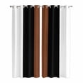 thumbnail image 1 of Brown Black White Kitchen Curtains 84 Inch Length, Contemporary Boho Modern Art Grommet Top Bedroom Living Room Curtains, Light Filtering Cafe Curtain Drapes 2 Panels Set 84''x84'', 1 of 9