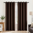 thumbnail image 1 of Brown Blackout Curtains 52 x 84 inch, Thermal Insulated Black Curtains Set of 2 Panels, Noise Reduce Room Darkening Drapes for Bedroom, Living Room, Privacy Protection & Energy Saving, 1 of 7